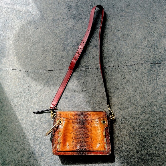 Chloe snake skin and leather shoulder/crossbody bag - Picture 1 of 11